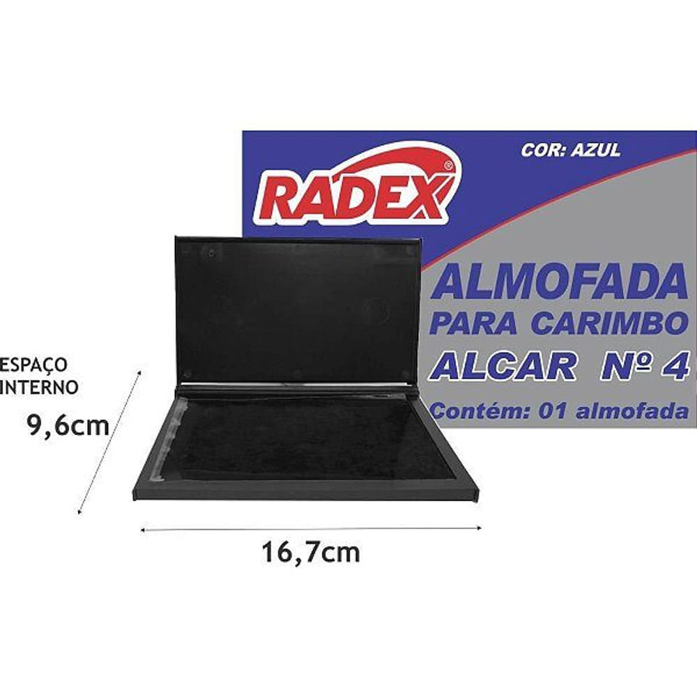 Almofada Start para Carimbo Número 4 Azul