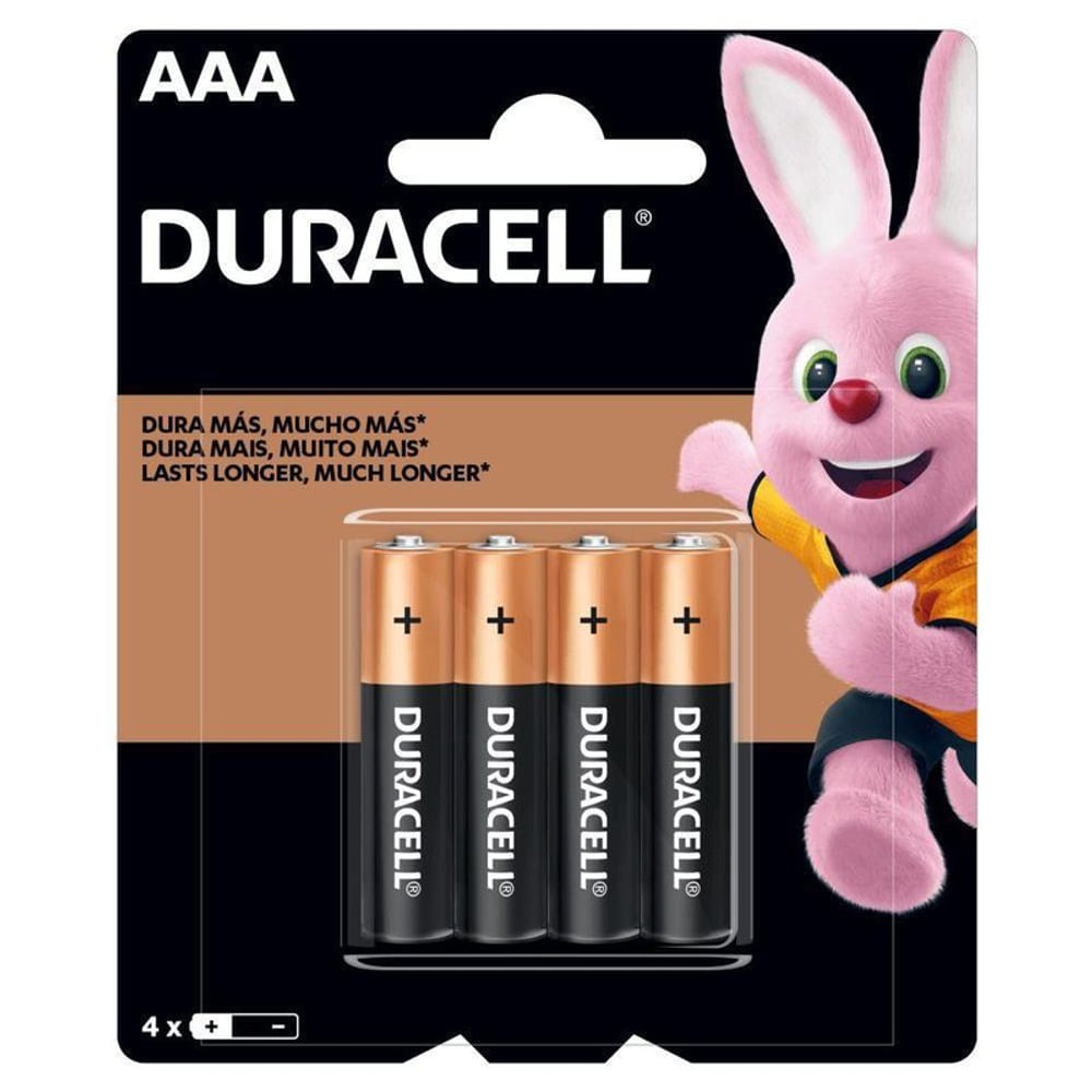 Pilha Duracell AAA Alcalina C/4 (3+1) MN2400B4