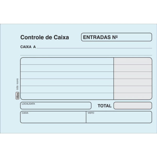 Bloco Tilibra Controle Caixa Entrada Azul 100 Folhas
