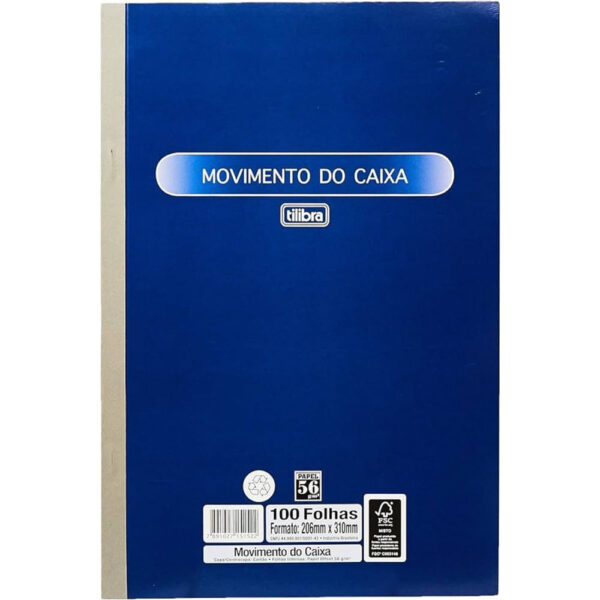 Livro Tilibra Movimento Caixa Grande 100 Folhas 15152