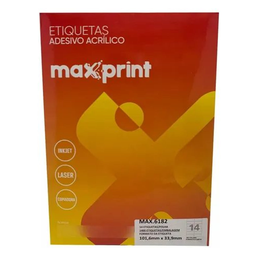 Etiqueta Maxprint 100 Folhas 6182