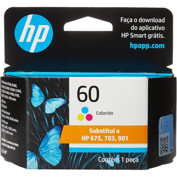 Cartucho HP 60 Colorido CC643WB 4,5ml