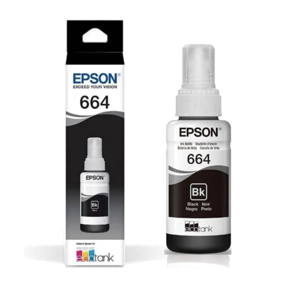 Refil Epson T664120 Preto para Impressora L200 70ml