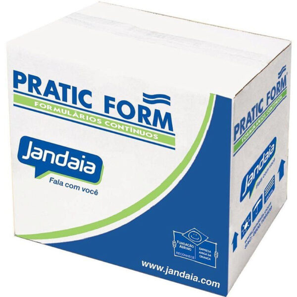 Formulário Contínuo Jandaia 7615 3 Vias 80 Colunas Branco com 1000 Folhas