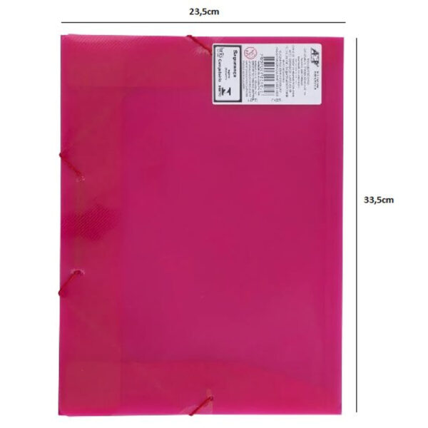 Classificador ACP Plástico Fino com Elástico 1021 Vermelho