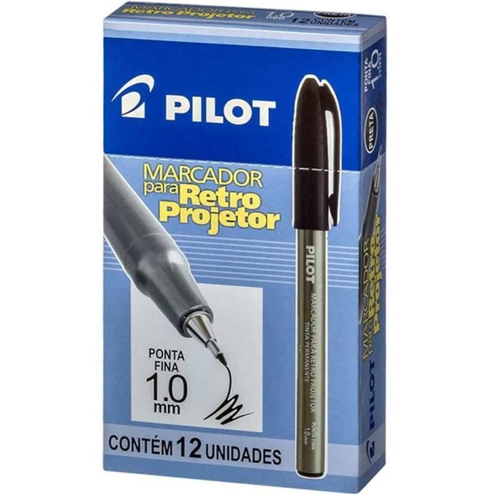 Caneta Pilot Retrô Projetor 1 0mm Preta | UNIDADE
