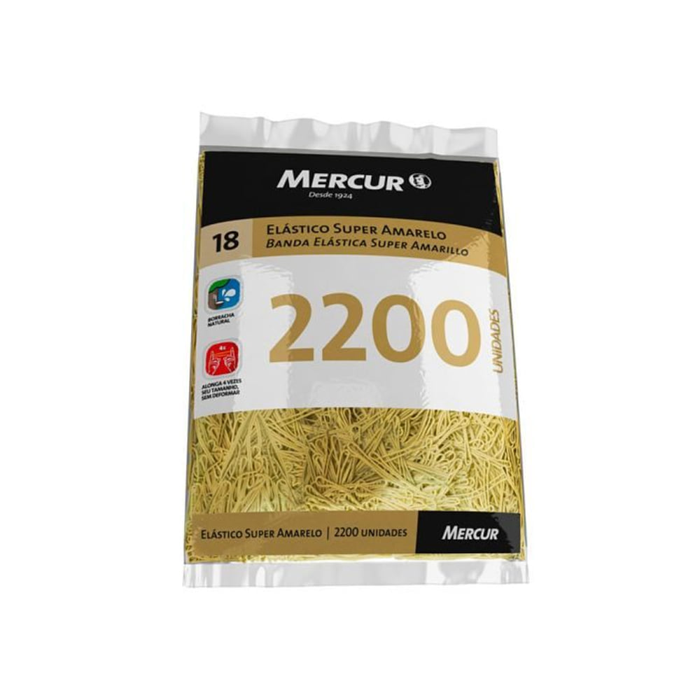 Elástico Mercur Super Amarelo 1kg 2200