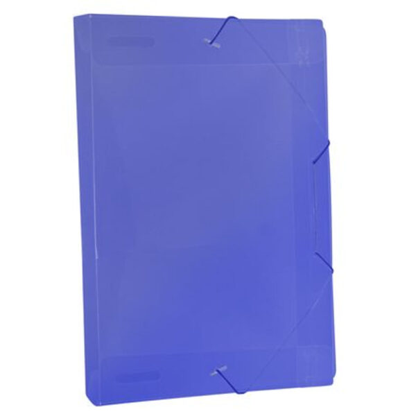 Classificador ACP Plástico com Elástico 3cm Azul 1023