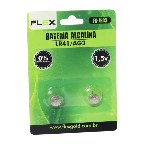 PILHA FLEX FX LR41 AG3 ALKALINE | UNIDADE