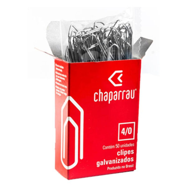 Clips Chaparrau Galvanizado 4/0 Pacote com 50 Unidades