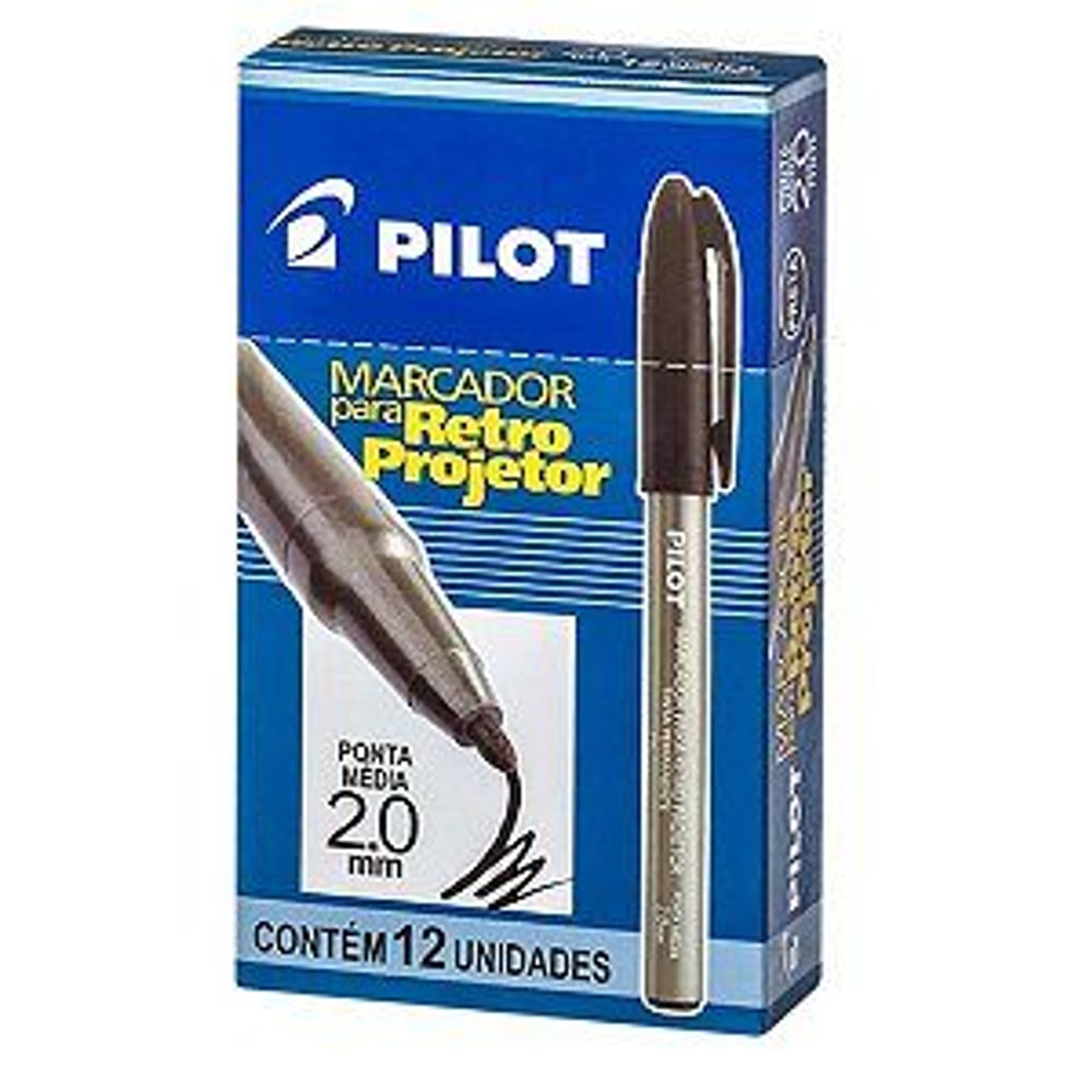 Caneta Pilot Retrô Projetor 2mm Preta | UNIDADE