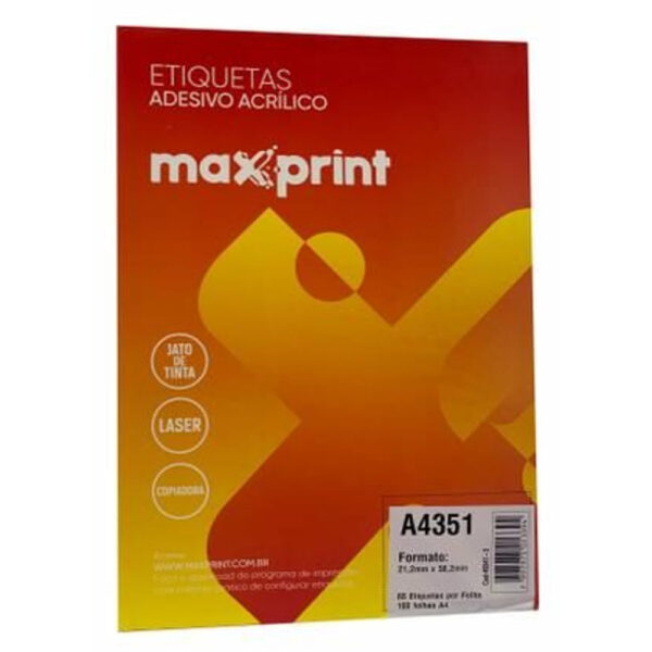 Etiquetas Maxprint 100 Folhas A4351