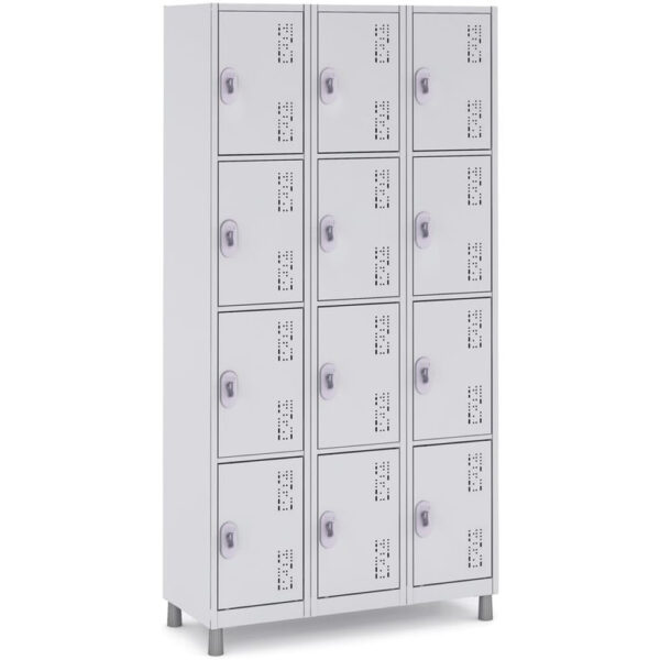 Ropeiro W3 Aço 12 Portas Cinza