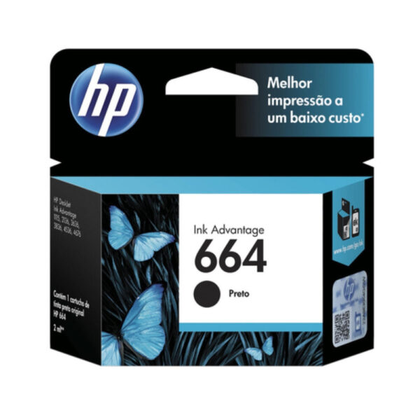 Cartucho HP 664 Preto F6V29AB