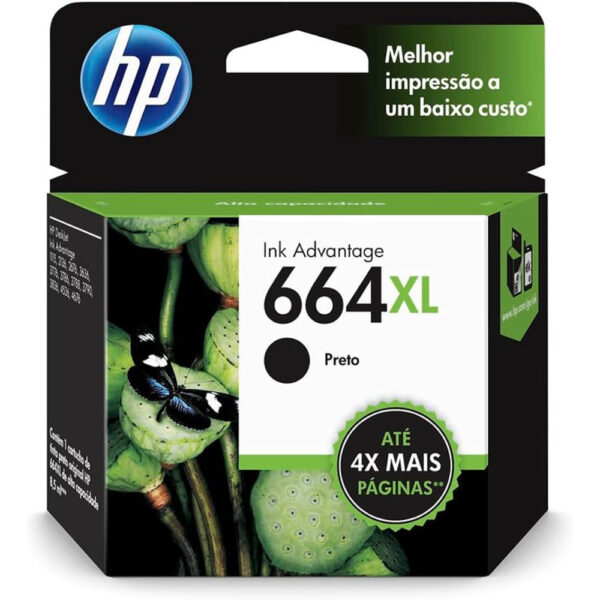 Cartucho HP 664 XL Preto F6V31AB