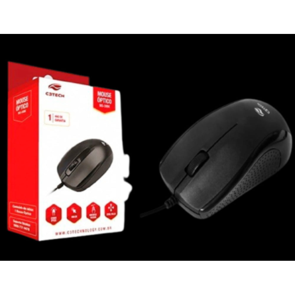 Mouse C3Tech MS 20BK USB Preto