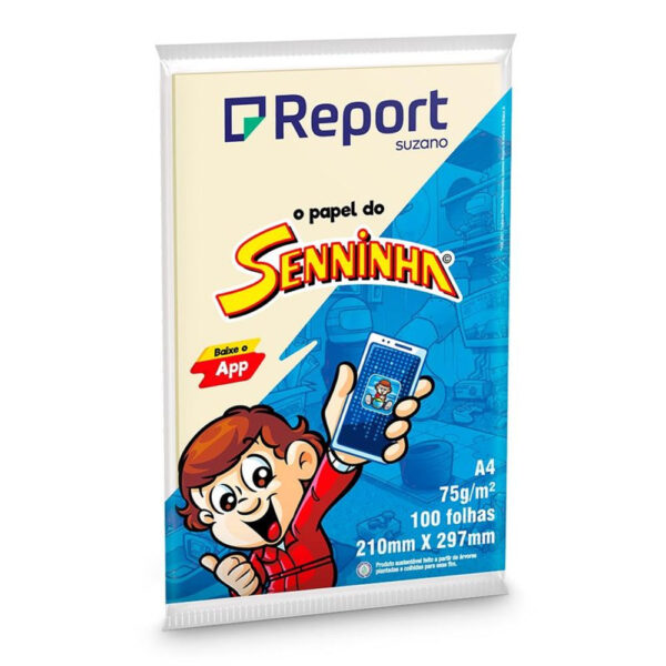 Papel Report Senninha A4 75g 100 Folhas Amarelo