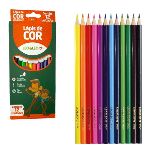 Lápis de Cor Leo 12 Unidades