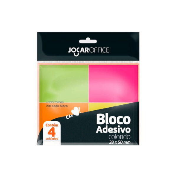 Bloco Adesivo Jocar 38x50mm 100 Folhas 91115