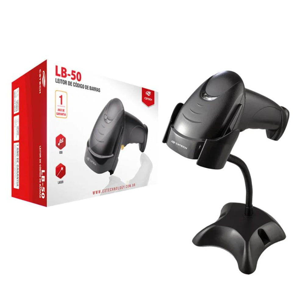 Leitor de Código de Barras C3T USB LB 50BK