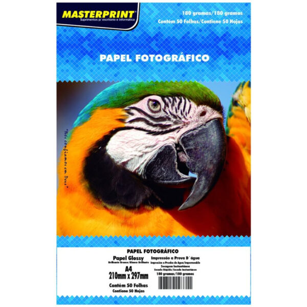 Papel Foto Masterprint 180g A4 50 Folhas
