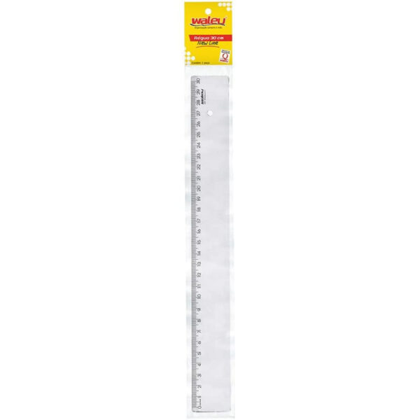 Régua Waleu 30cm Cristal
