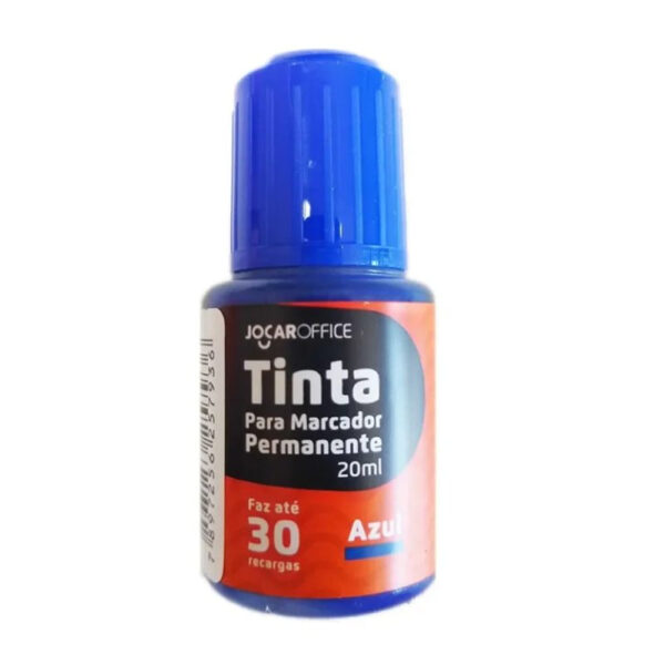 Tinta Jocar Reabastecível para Pincel Permanente 20ml Azul 96073