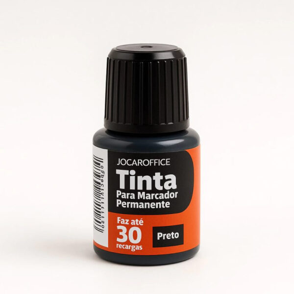 Tinta Jocar Reabastecível para Pincel Permanente 20ml Preto 96074