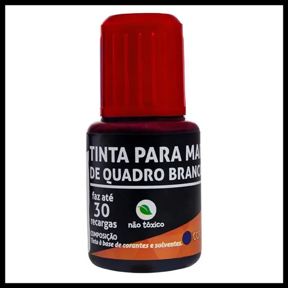 Tinta Jocar Reabastecível para Pincel Permanente 20ml Vermelha 96075