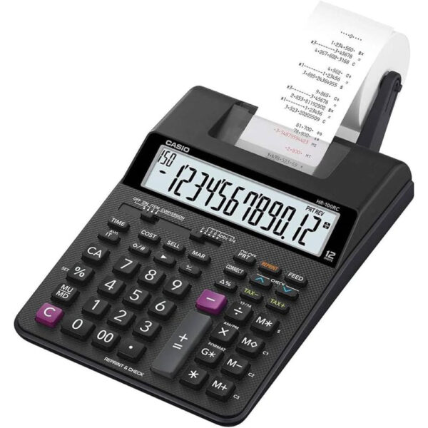 Calculadora Casio HR 100RC Bivolt Preta com Bobina