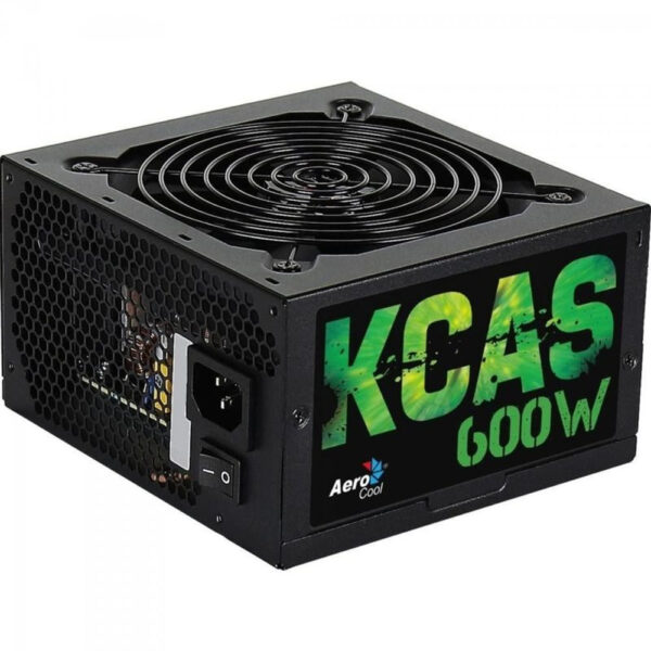 Fonte ATX Aerocool KCAS 600W Sem Cabo Preta