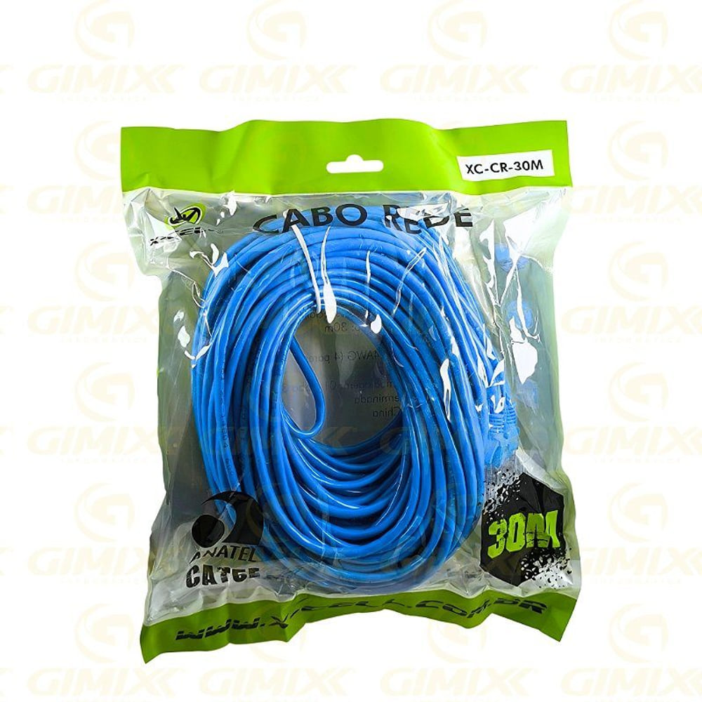 Cabo de Rede X Cell XC CR 30 Metros Azul