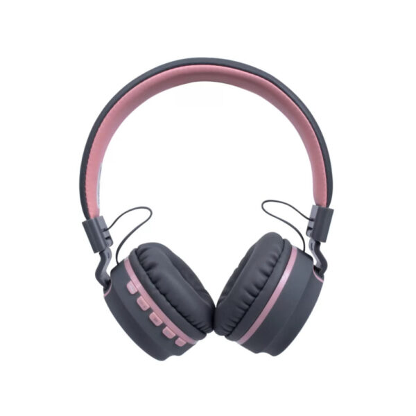Headset OEX Candy Cinza com Rosa Claro HS310