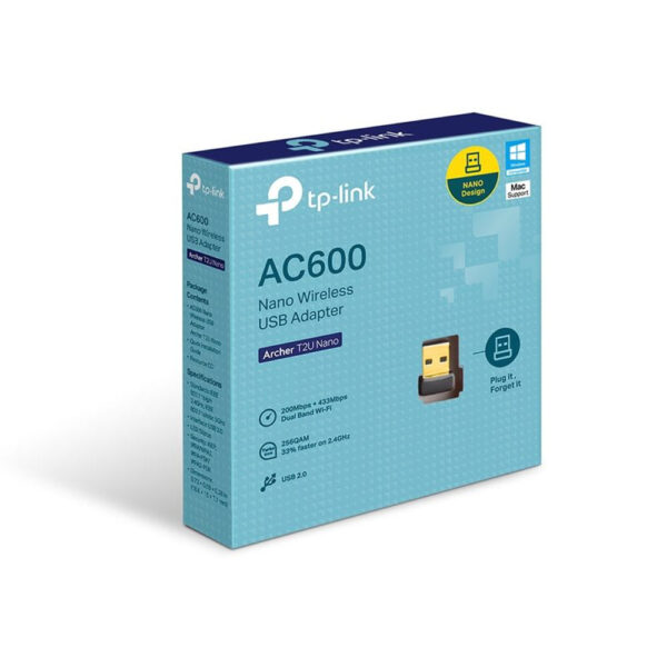 Adaptador USB TP Link Archer T2U Nano AC600