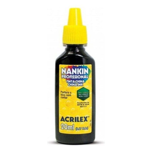 Nanquim Acrilex Profissional 20ml 520 Preto