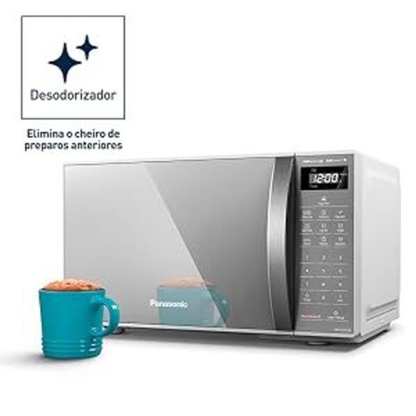 Micro ondas Panasonic 21L Branco/Espelhado NN ST27LWRUN