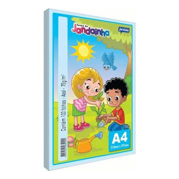 Papel A4 75g Jandainha Azul com 100 Folhas