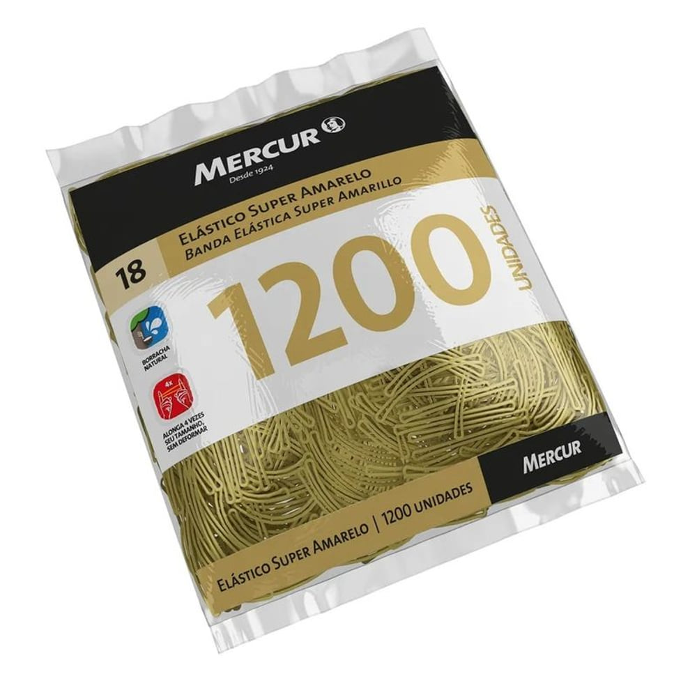 Elástico Mercur Super Amarelo Nº 18 1200 Peças
