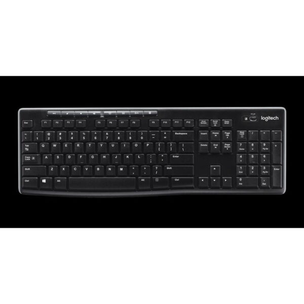 Teclado Logitech K270 Sem Fio Multimídia Preto