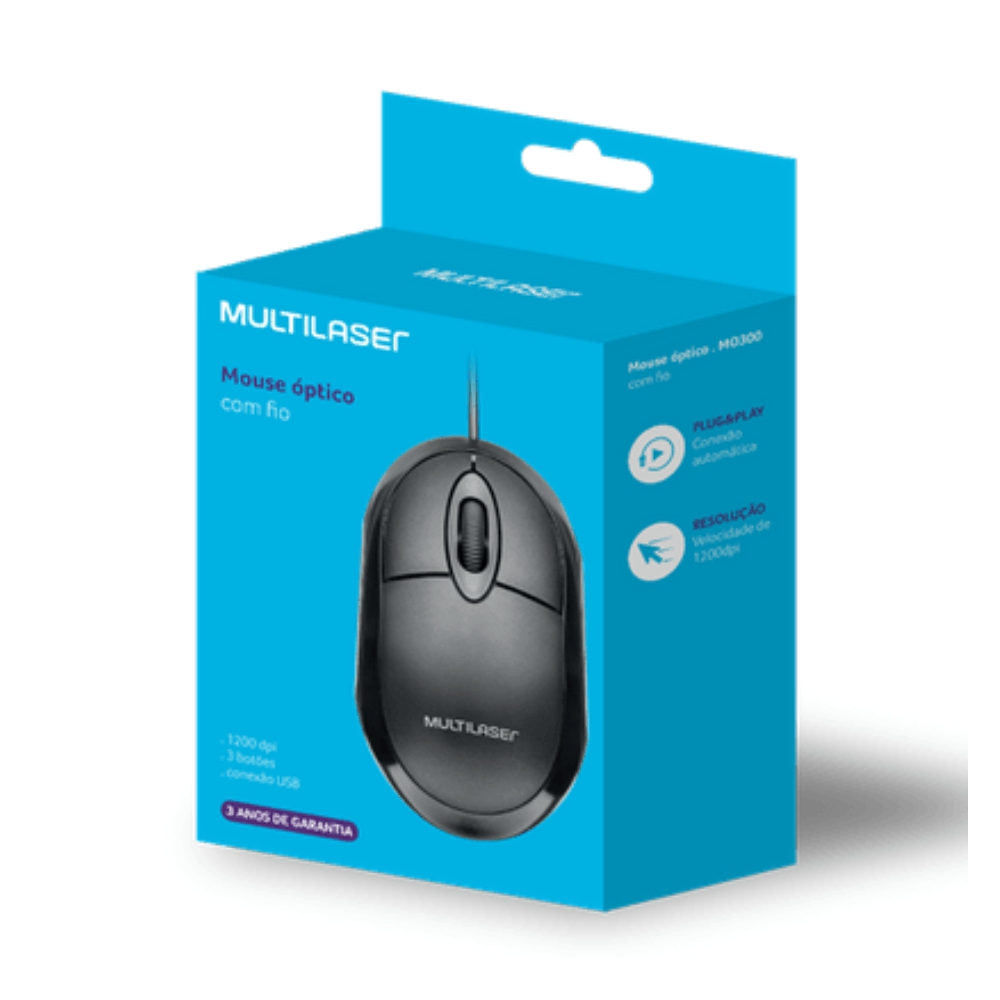 Mouse Multilaser MO300 Preto