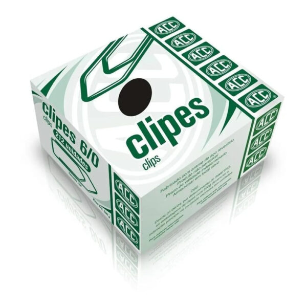 Clips para Papel Galvanizado 6/0 212 Peças