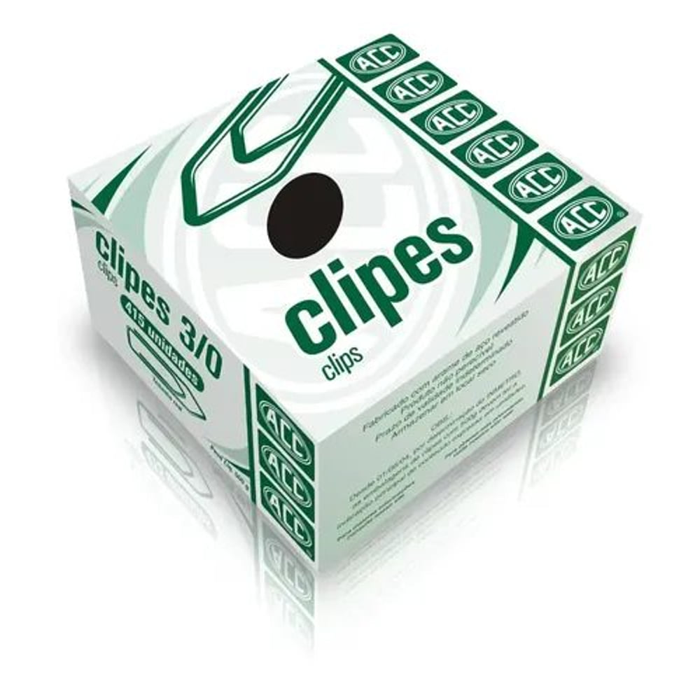 Clips para Papel 3/0 Galvanizado 415 Peças