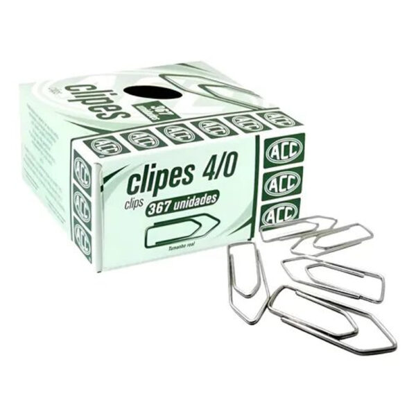 Clips para Papel 4/0 Galvanizado 367 Peças