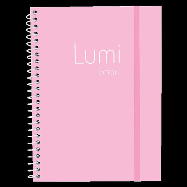 Caderno Kit Colegial Lumi Smart 80 Folhas Rosa Pastel