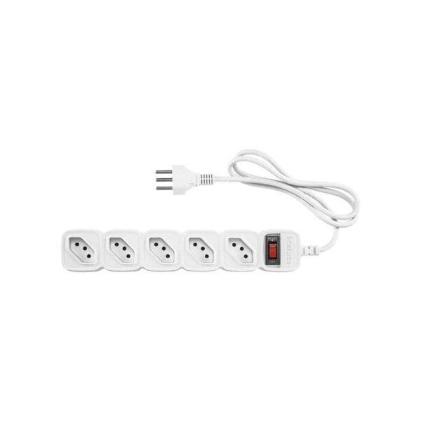 Protetor Elétrico EPE 205+ com 5 Tomadas 3 Metros Branco