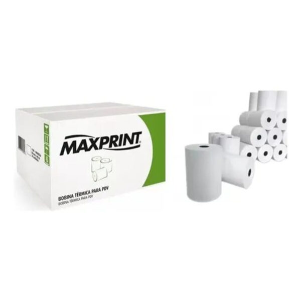 Bobina Térmica Max Print 80x40 1 Via Branca