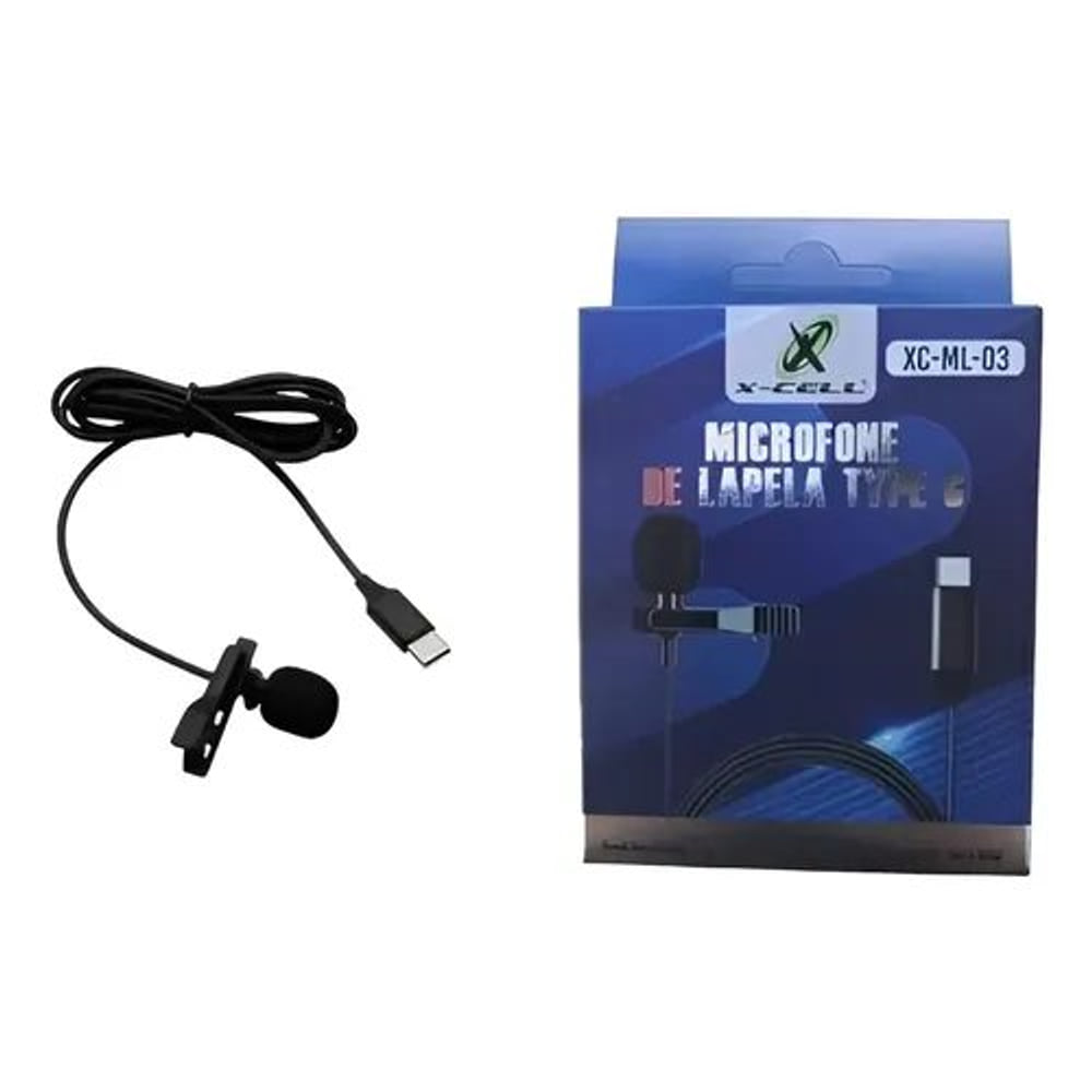 Microfone de Lapela X Cell XC ML 03 Tipo C
