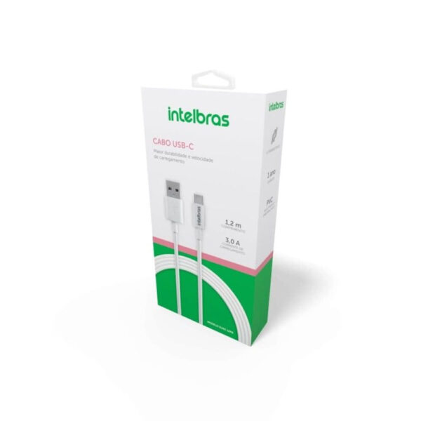 Cabo Intelbras USB C 1,2m PVC Branco