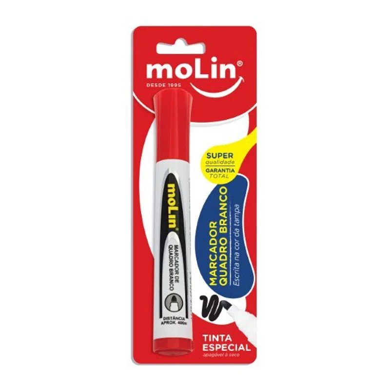 MARCADOR P/ QD BRANCO MOLIN 85 VERMELHO | UNIDADE