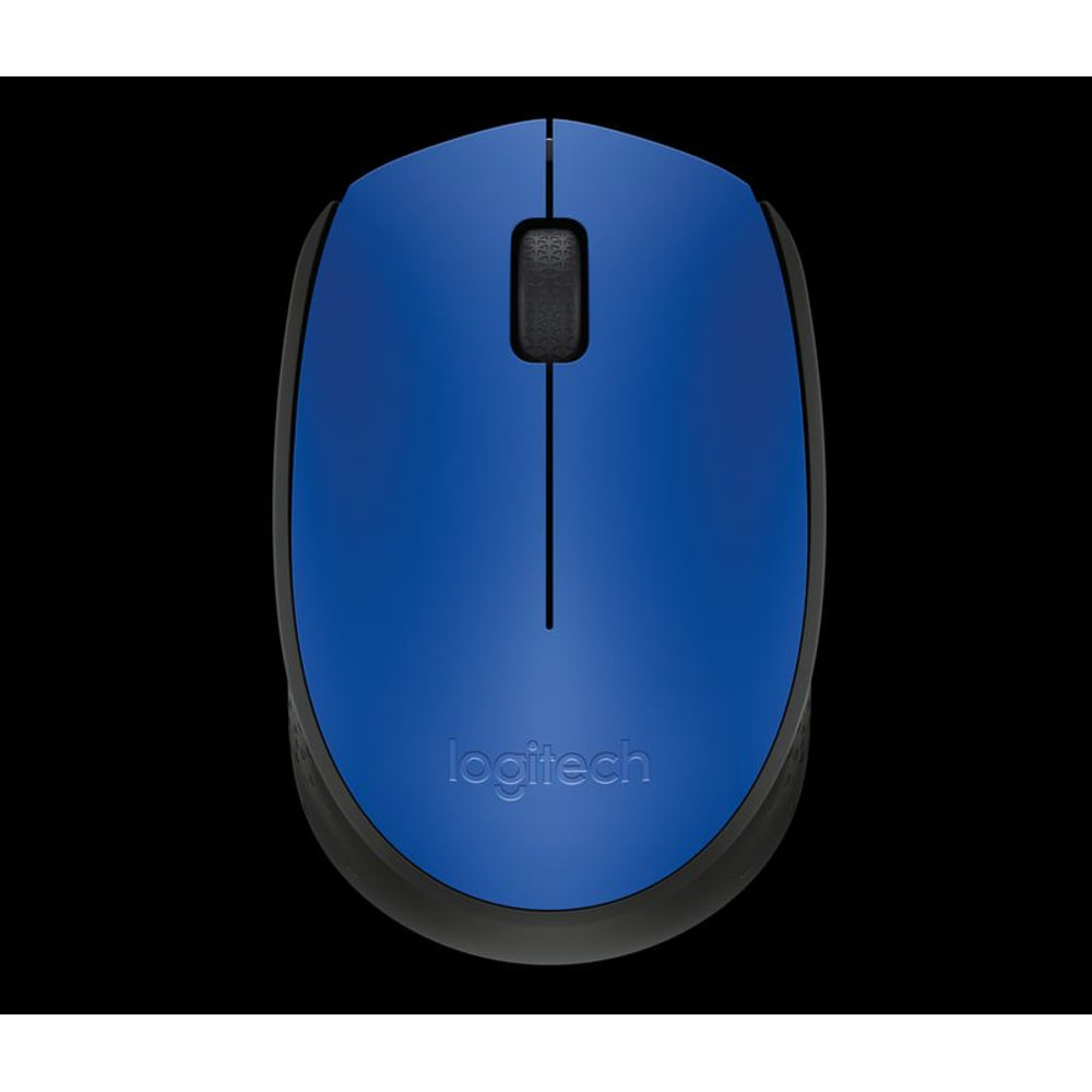 Mouse Logitech Wireless M170 Sem Fio Azul e Preto